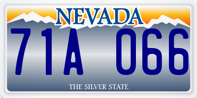 NV license plate 71A066