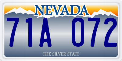 NV license plate 71A072