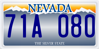 NV license plate 71A080