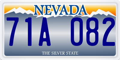 NV license plate 71A082