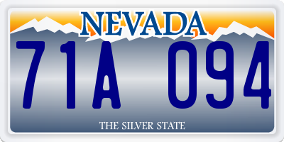 NV license plate 71A094