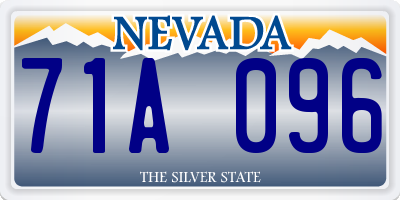 NV license plate 71A096