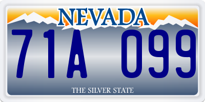 NV license plate 71A099