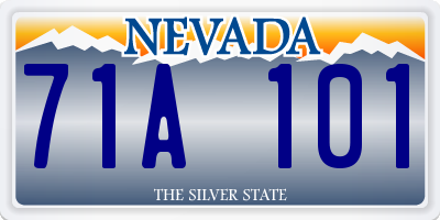 NV license plate 71A101