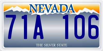 NV license plate 71A106