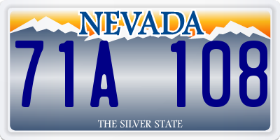 NV license plate 71A108