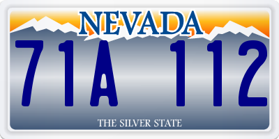 NV license plate 71A112