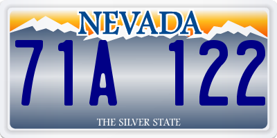 NV license plate 71A122
