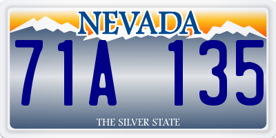 NV license plate 71A135