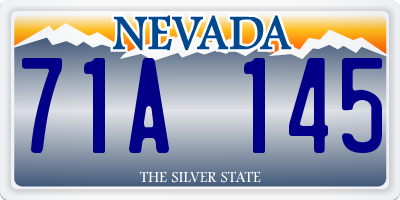 NV license plate 71A145