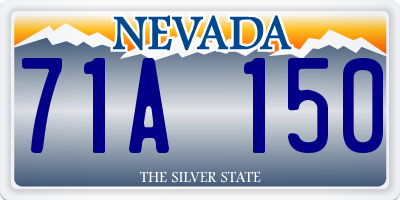 NV license plate 71A150