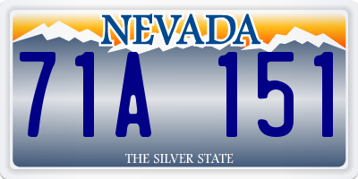 NV license plate 71A151