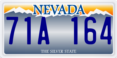 NV license plate 71A164