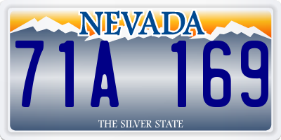 NV license plate 71A169