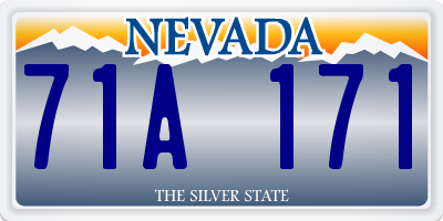 NV license plate 71A171