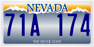 NV license plate 71A174