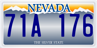 NV license plate 71A176