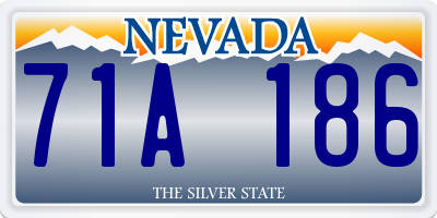 NV license plate 71A186