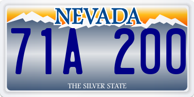 NV license plate 71A200