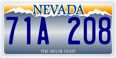 NV license plate 71A208