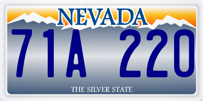 NV license plate 71A220