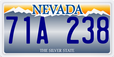 NV license plate 71A238