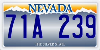 NV license plate 71A239