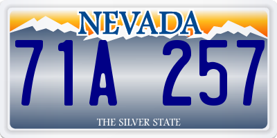 NV license plate 71A257