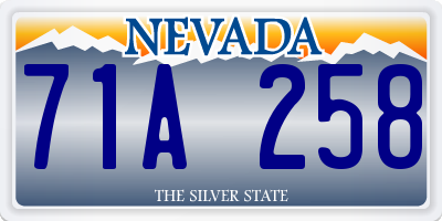 NV license plate 71A258