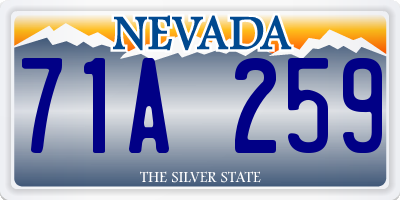 NV license plate 71A259