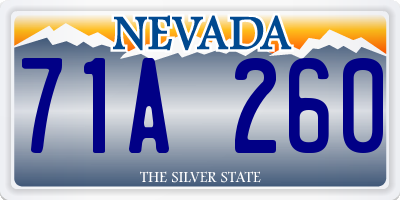 NV license plate 71A260