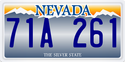 NV license plate 71A261