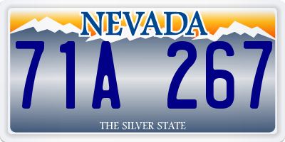 NV license plate 71A267