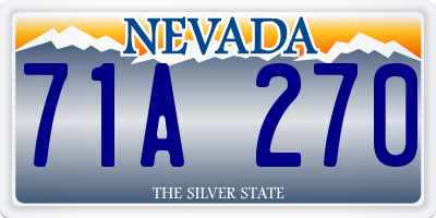 NV license plate 71A270