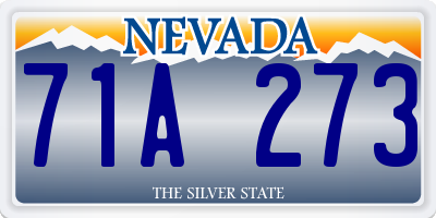 NV license plate 71A273