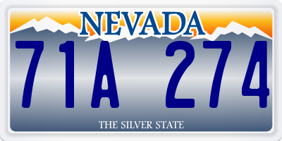 NV license plate 71A274