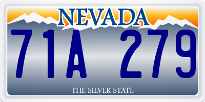 NV license plate 71A279