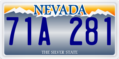 NV license plate 71A281