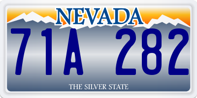 NV license plate 71A282
