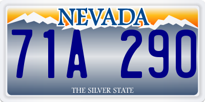 NV license plate 71A290