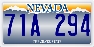 NV license plate 71A294