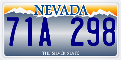 NV license plate 71A298