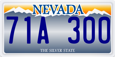 NV license plate 71A300