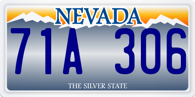 NV license plate 71A306
