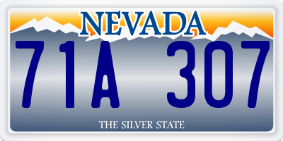 NV license plate 71A307