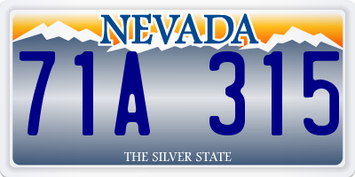 NV license plate 71A315