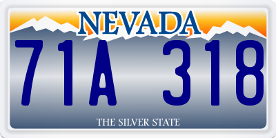 NV license plate 71A318