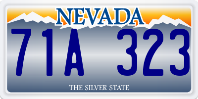 NV license plate 71A323