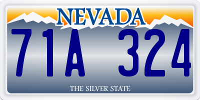 NV license plate 71A324