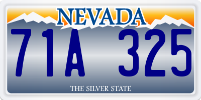 NV license plate 71A325